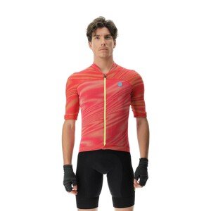 UYN Cyklistický dres s krátkym rukávom - WAVE AIRWING - červená/čierna 2XL