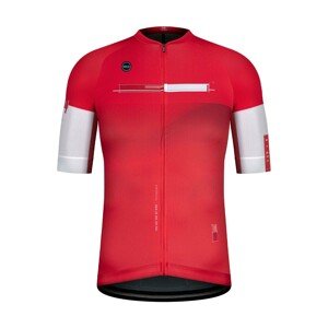 GOBIK Cyklistický dres s krátkym rukávom - CX PRO 2.0 - biela/červená