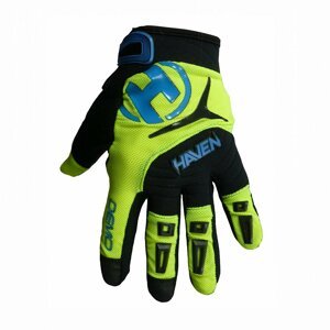 HAVEN Cyklistické rukavice dlhoprsté - DEMO LONG - zelená/modrá XL