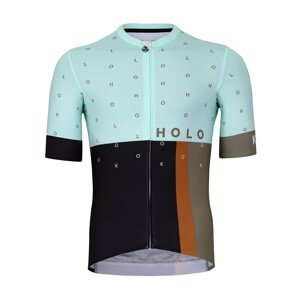 HOLOKOLO Cyklistický dres s krátkym rukávom - GRATEFUL ELITE - čierna/svetlo modrá M