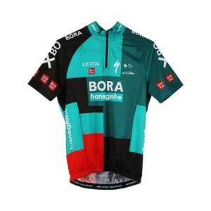LE COL Cyklistický dres s krátkym rukávom - BORA HANSGROHE 2022 - zelená/šedá 10-11Y