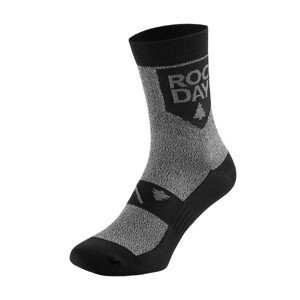 ROCDAY Cyklistické ponožky klasické - TIMBER - šedá/čierna S-M