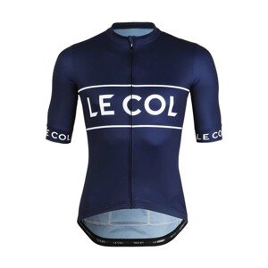 LE COL Cyklistický dres s krátkym rukávom - SPORT LOGO - modrá/biela XL