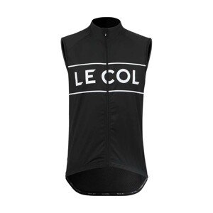 LE COL Cyklistická vesta - SPORT LOGO GILET - čierna/biela 3XL