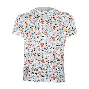 NU. BY HOLOKOLO Cyklistické tričko s krátkym rukávom - FREE - biela/viacfarebná XL