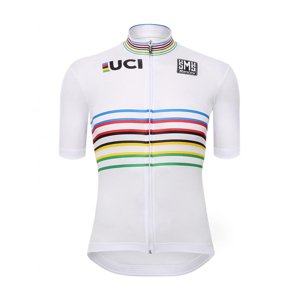SANTINI Cyklistický dres s krátkym rukávom - UCI WORLD CHAMPION - biela XL
