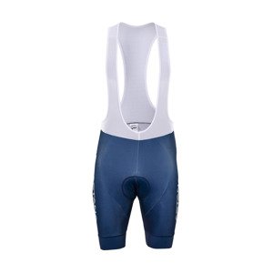 BONAVELO Cyklistické nohavice krátke s trakmi - ASTANA 2022 - modrá XL