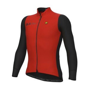 ALÉ Cyklistická zateplená bunda - FONDO 2.0 SOLID - červená/čierna