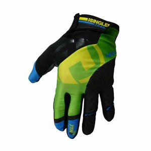 HAVEN Cyklistické rukavice dlhoprsté - SINGLETRAIL LONG - čierna/zelená XL