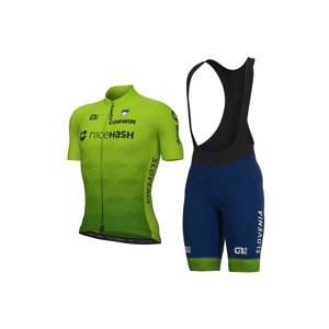 ALÉ Cyklistický krátky dres a krátke nohavice - SLOVENIA NATIONAL 22 - zelená/modrá
