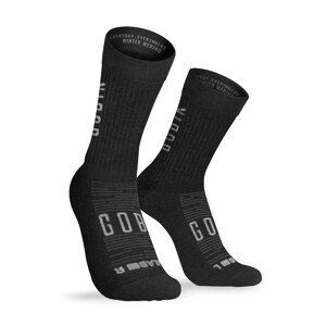 GOBIK Cyklistické ponožky klasické - WINTER MERINO - čierna L-XL