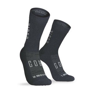 GOBIK Cyklistické ponožky klasické - WINTER MERINO - šedá