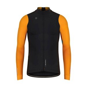 GOBIK Cyklistická zateplená bunda - MIST BLEND - oranžová/čierna XL