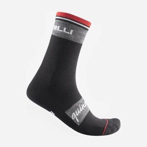CASTELLI Cyklistické ponožky klasické - QUINDICI SOFT MERINO - čierna L-XL