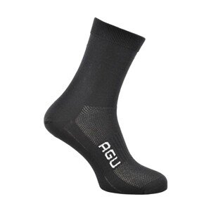 AGU Cyklistické ponožky klasické - MERINO WINTER - čierna