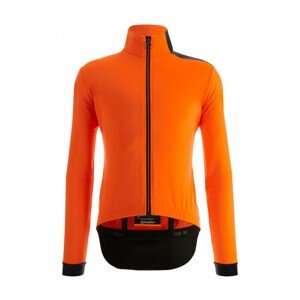 SANTINI Cyklistická zateplená bunda - VEGA MULTI - oranžová/čierna L