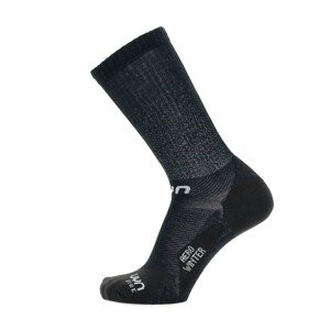 UYN Cyklistické ponožky klasické - AERO WINTER LADY - biela/čierna 35-36