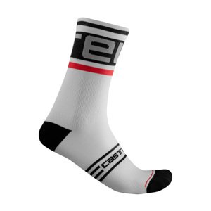 CASTELLI Cyklistické ponožky klasické - PROLOGO 15 - biela L-XL