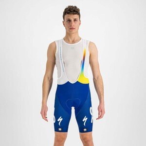 SPORTFUL Cyklistické nohavice krátke s trakmi - TOTAL ENERGIES 2022 - modrá/biela L