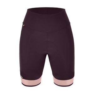 SANTINI Cyklistické nohavice krátke bez trakov - GIADA PURE - čierna/ružová