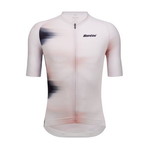 SANTINI Cyklistický dres s krátkym rukávom - OMBRA - biela