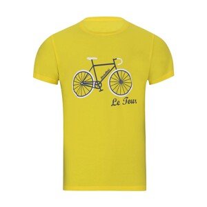 NU. BY HOLOKOLO Cyklistické tričko s krátkym rukávom - LE TOUR LEMON II. - žltá 2XL