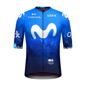 GOBIK Cyklistický dres s krátkym rukávom - INFINITY MOVISTAR TEAM 2024 - modrá/biela