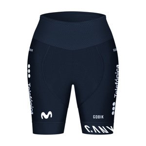 GOBIK Cyklistické nohavice krátke bez trakov - LIMITED K9 MOVISTAR TEAM 2024 LADY - modrá/biela M