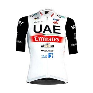 PISSEI Cyklistický dres s krátkym rukávom - UAE TEAM EMIRATES 23 - biela/červená/čierna XL