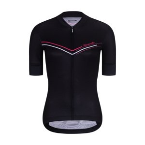 Cyklistický dres s krátkym rukávom - LEVEL UP - čierna M