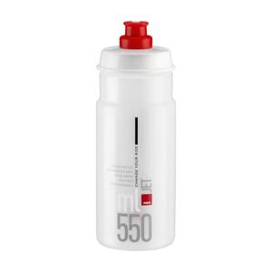 ELITE Cyklistická fľaša na vodu -  JET 550 - transparentná/červená