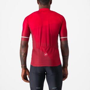 CASTELLI Cyklistický dres s krátkym rukávom - ORIZZONTE - červená