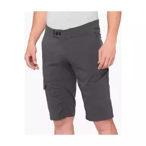 100% SPEEDLAB Cyklistické nohavice krátke bez trakov - RIDECAMP - šedá M