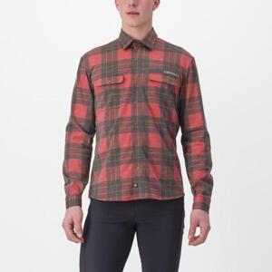 CASTELLI košeľa - UNLIMITED FLANNEL - červená XL