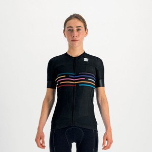 SPORTFUL Cyklistický dres s krátkym rukávom - VELODROME - čierna 2XL