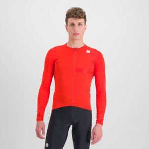 SPORTFUL Cyklistický dres s dlhým rukávom zimný - MATCHY - červená M