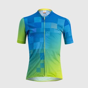 SPORTFUL Cyklistický dres s krátkym rukávom - ROCKET KID - modrá/žltá 12Y