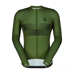 SCOTT Cyklistický dres s dlhým rukávom letný - RC TEAM 10 - zelená 2XL