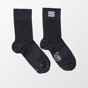 SPORTFUL Cyklistické ponožky klasické - MATCHY - čierna M-L