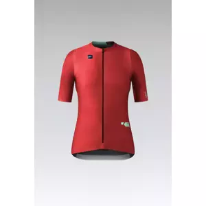 GOBIK Cyklistický dres s krátkym rukávom - ATTITUDE 2.0 - červená/bordová/oranžová S