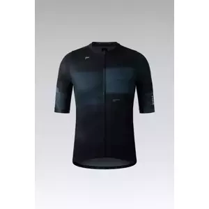 GOBIK Cyklistický dres s krátkym rukávom - STARK - čierna/modrá XL