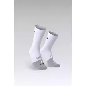 GOBIK Cyklistické ponožky klasické - LIGHTWEIGHT 2.0 - biela L