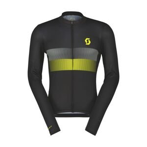 SCOTT Cyklistický dres s dlhým rukávom letný - RC TEAM 10 - čierna/žltá M