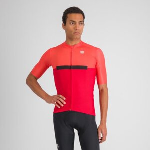 SPORTFUL Cyklistický dres s krátkym rukávom - PISTA - červená 3XL