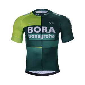 BONAVELO Cyklistický dres s krátkym rukávom - BORA 2024 - zelená/svetlo zelená