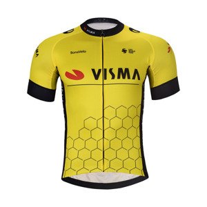 BONAVELO Cyklistický dres s krátkym rukávom - VISMA 2024 - žltá/čierna 4XL
