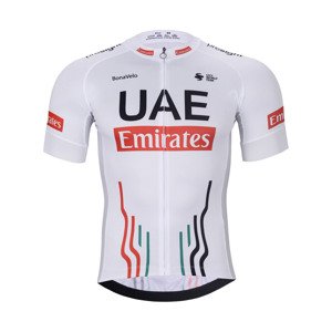 BONAVELO Cyklistický dres s krátkym rukávom - UAE 2024 - biela/červená M