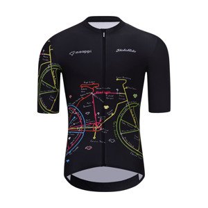 HOLOKOLO Cyklistický dres s krátkym rukávom - MAAPPI DARK - viacfarebná/čierna L