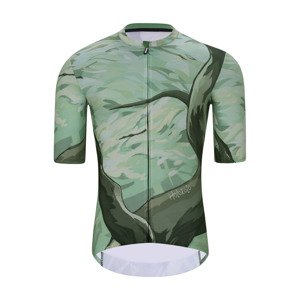 HOLOKOLO Cyklistický dres s krátkym rukávom - FOREST - zelená/hnedá 2XL