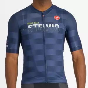 CASTELLI Cyklistický dres s krátkym rukávom - GIRO107 STELVIO - modrá 2XL